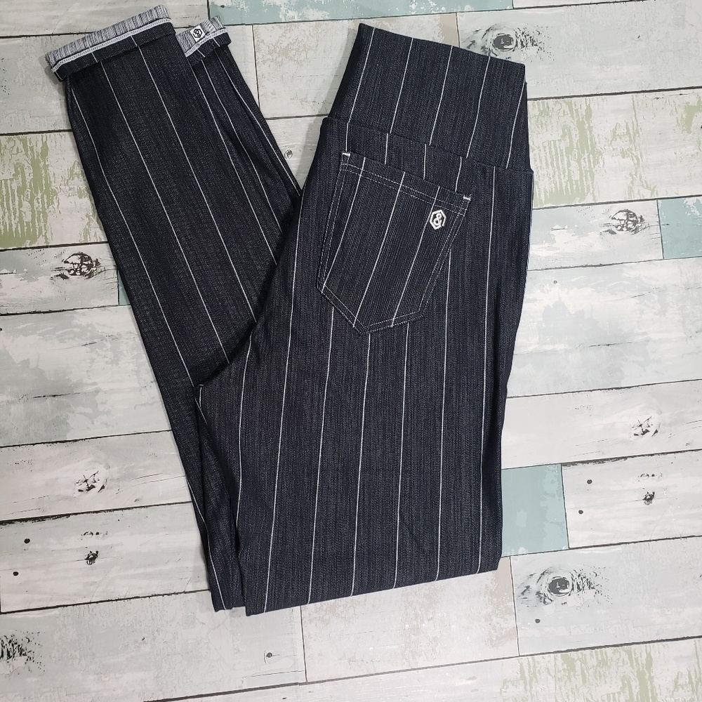 Pin Stripped Knit Jeggings by A&D